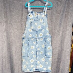 Cat & Jack Light Blue Daisy Overall Dress